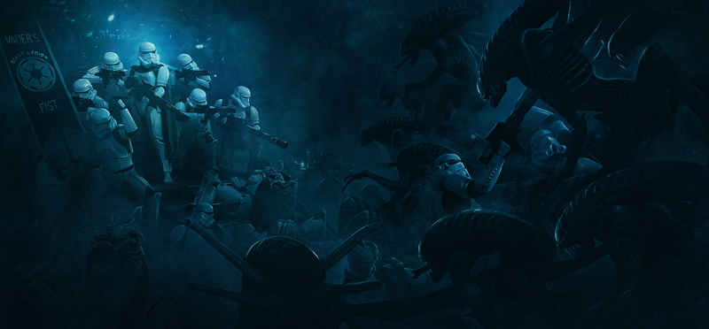 Illustration for article titled Stormtroopers vs Aliens